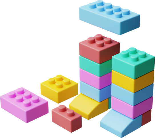 Lego block 3d illustration